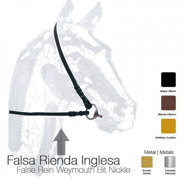 FALSARIENDA INGLESA CUERO CASTECUS - Tienda Hípica Online | D’Hispania ®