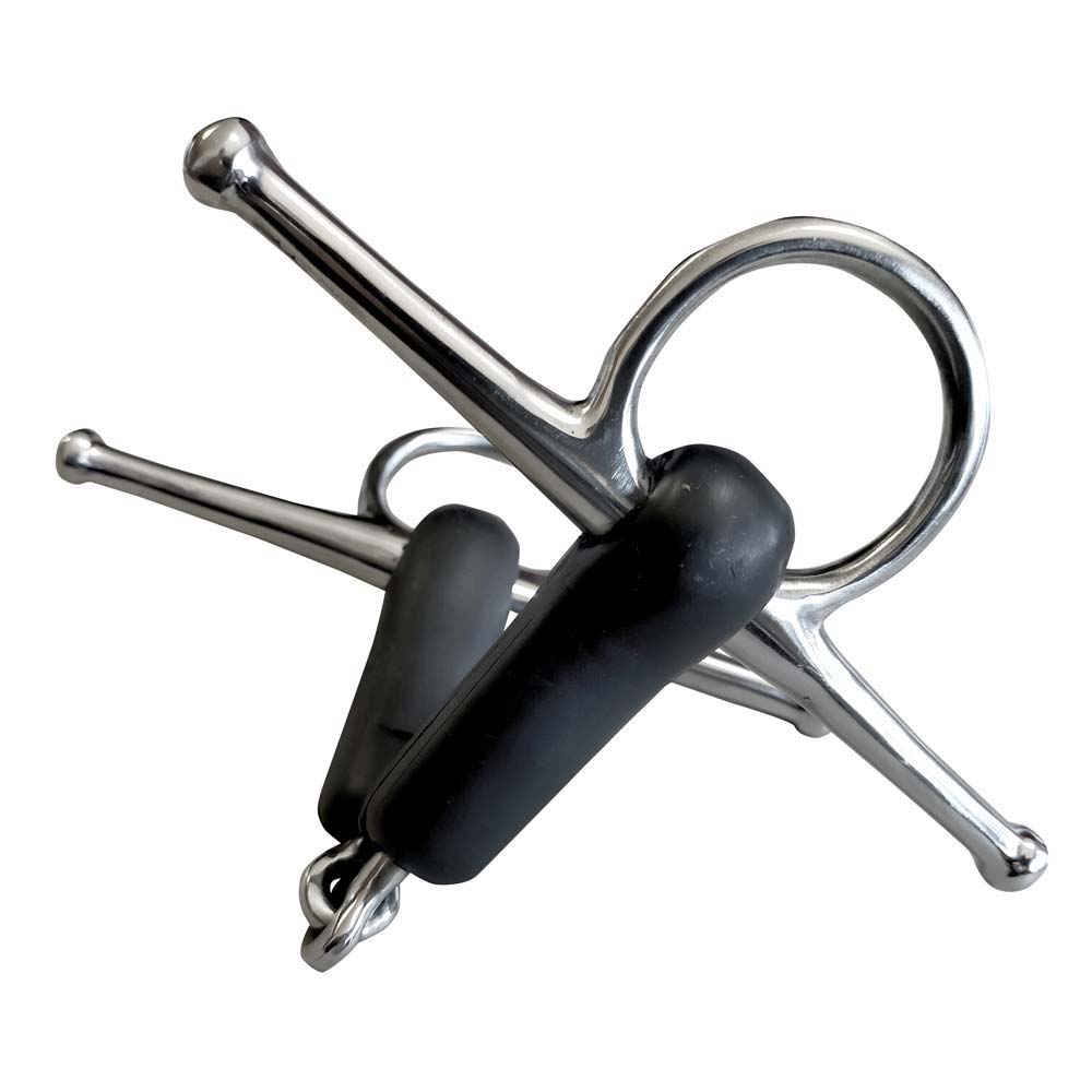 FILETE PALILLOS GOMA INOX 215381R 12.5cm - Tienda Hípica Online | D’Hispania ®