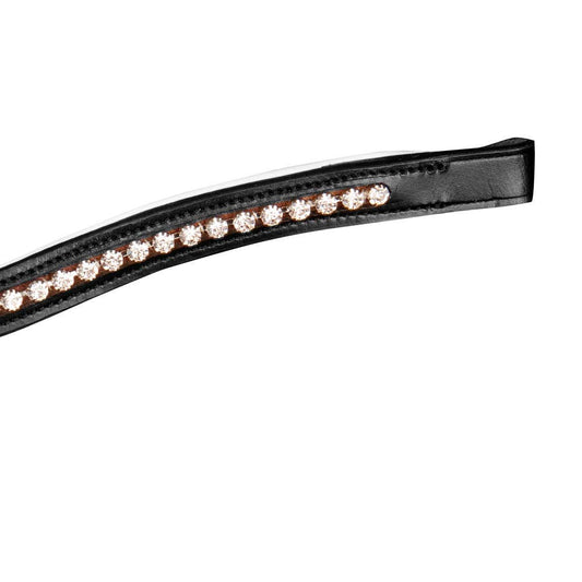 FRONTALERA INGLESA CUERO/CRISTAL NEGRO - Tienda Hípica Online | D’Hispania ®