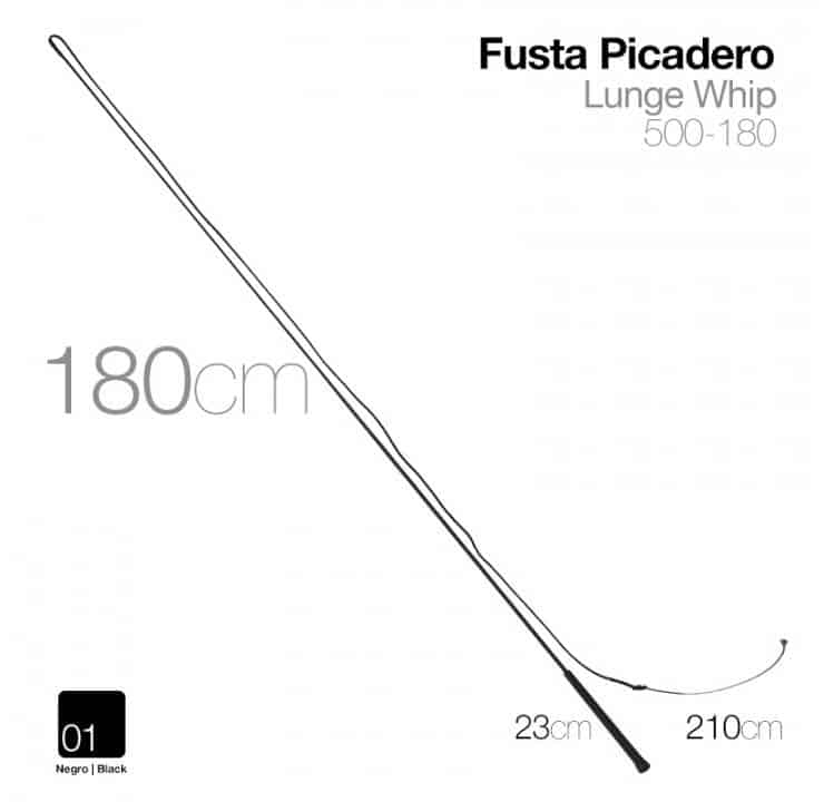 FUSTA PICADERO 500-180 NEGRO 180cm - Tienda Hípica Online | D’Hispania ®