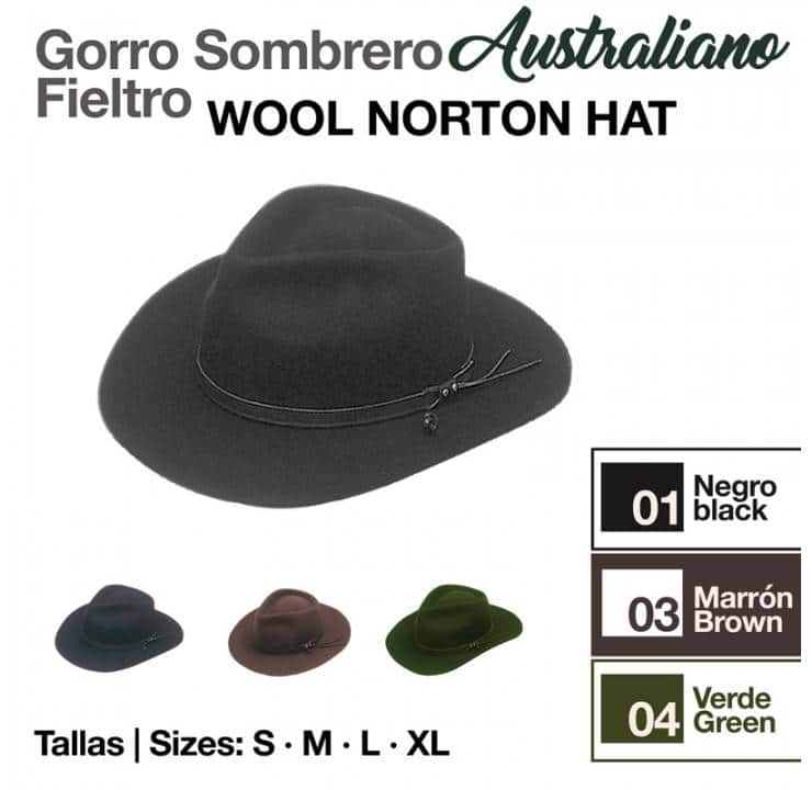 GORRO SOMBRERO AUSTRALIANO FIELTRO 8001 - Tienda Hípica Online | D’Hispania ®