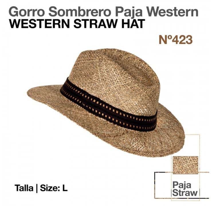 GORRO SOMBRERO PAJA WESTERN Nº423 T.L - Tienda Hípica Online | D’Hispania ®