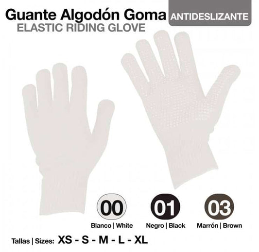 GUANTE ALGODÓN GOMA ANTIDESLIZANTE - Tienda Hípica Online | D’Hispania ®
