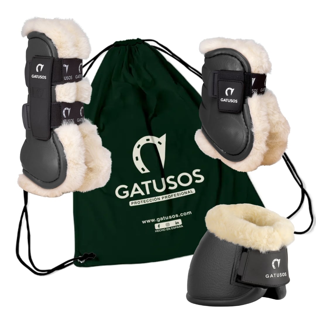 JUEGO COMPLETO PROTECTORES DELUXE BORREGUILLO GATUSOS - Tienda Hípica Online | D’Hispania ®