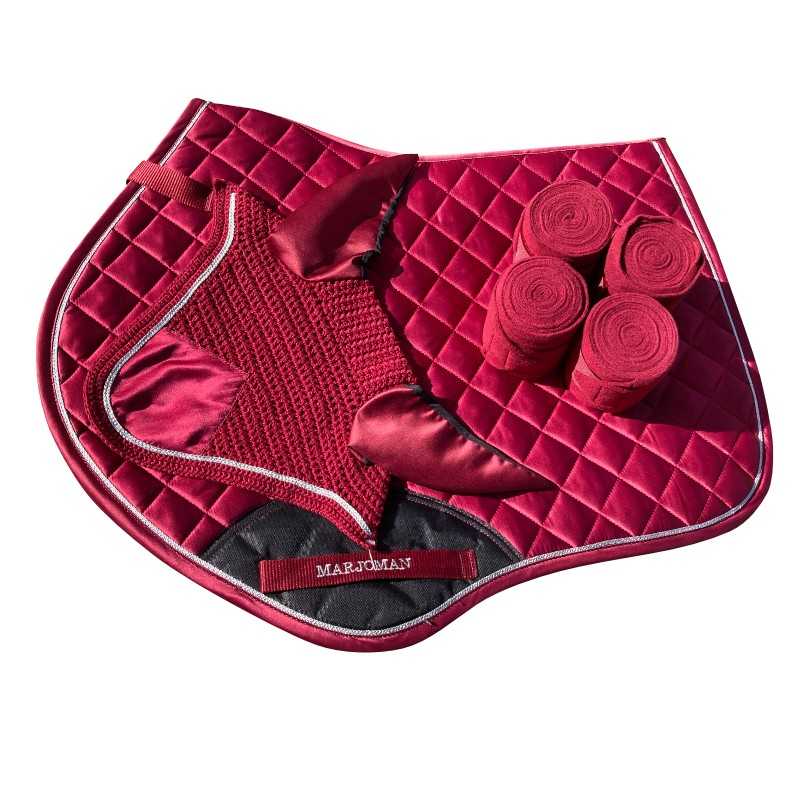 JUEGO DE MANTILLA DE SALTO + OREJERAS + VENDAS - Tienda Hípica Online | D’Hispania ®