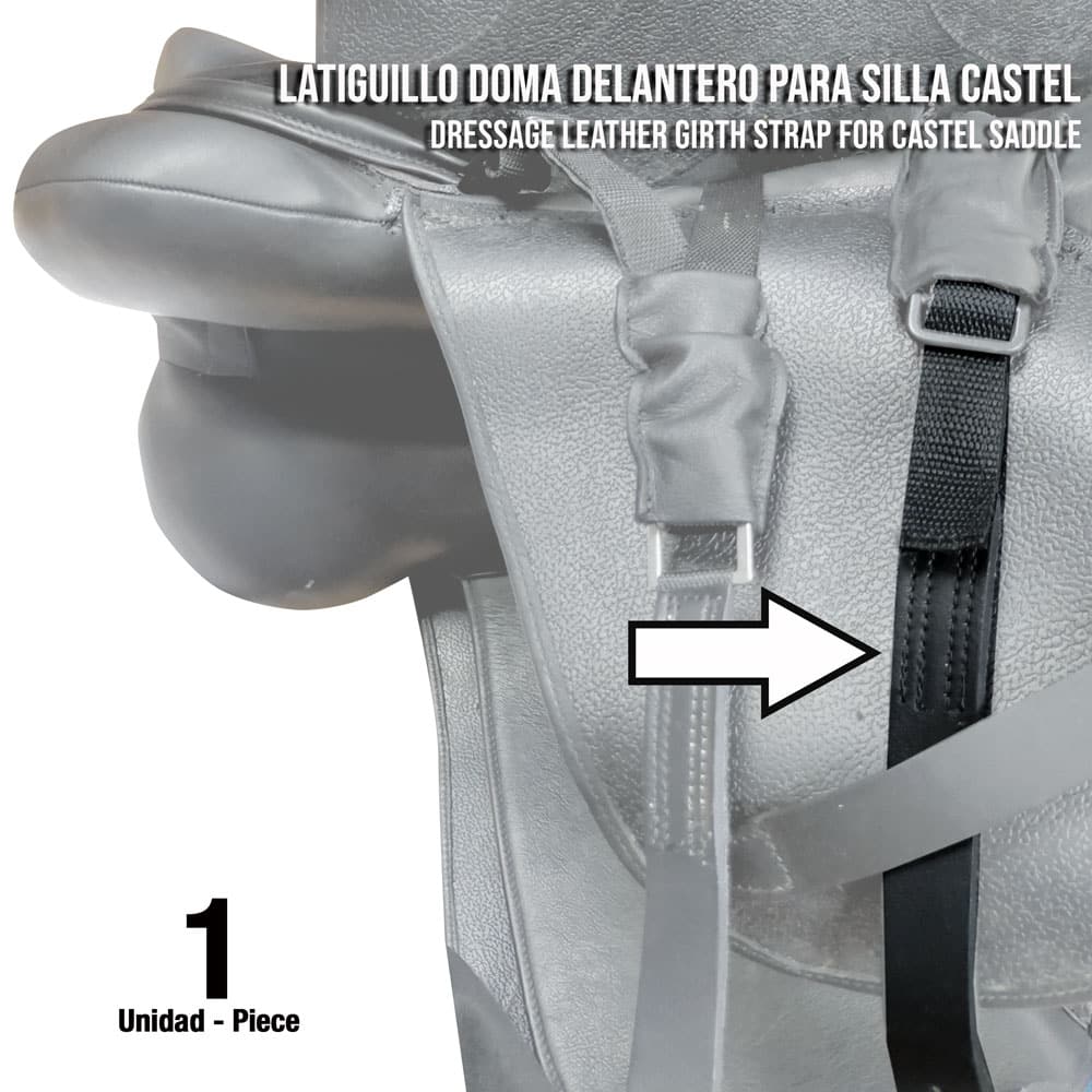 LATIGUILLO DOMA DELANTERO PARA SILLA CASTEL NEGRO - Tienda Hípica Online | D’Hispania ®