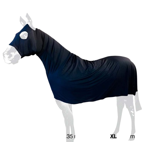 MANTA LICRA ELÁSTICA CON CUBRECUELLO AZUL - Tienda Hípica Online | D’Hispania ®