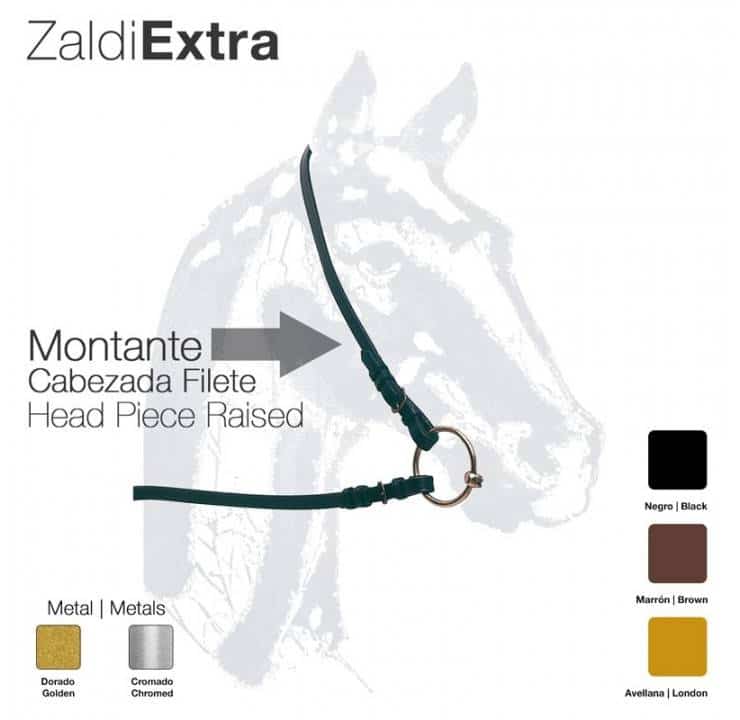 MONTANTE CABEZADA FILETE ZALDI EXTRA - Tienda Hípica Online | D’Hispania ®