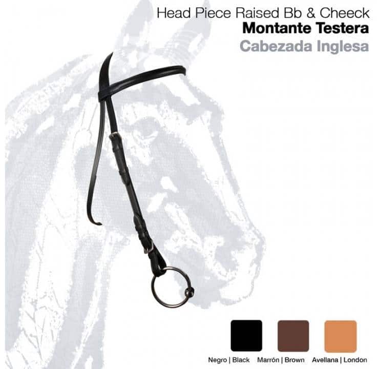 MONTANTE TESTERA CABEZADA INGLESA CUERO - Tienda Hípica Online | D’Hispania ®