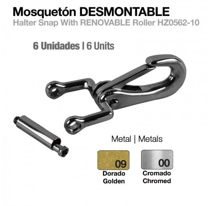 MOSQUETÓN DESMONTABLE HZ0562-10 6uds - Tienda Hípica Online | D’Hispania ®