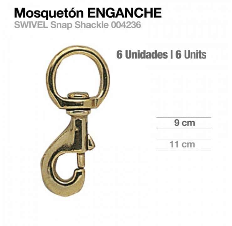 MOSQUETÓN GIRATORIO DORADO HB-225-10 6uds - Tienda Hípica Online | D’Hispania ®