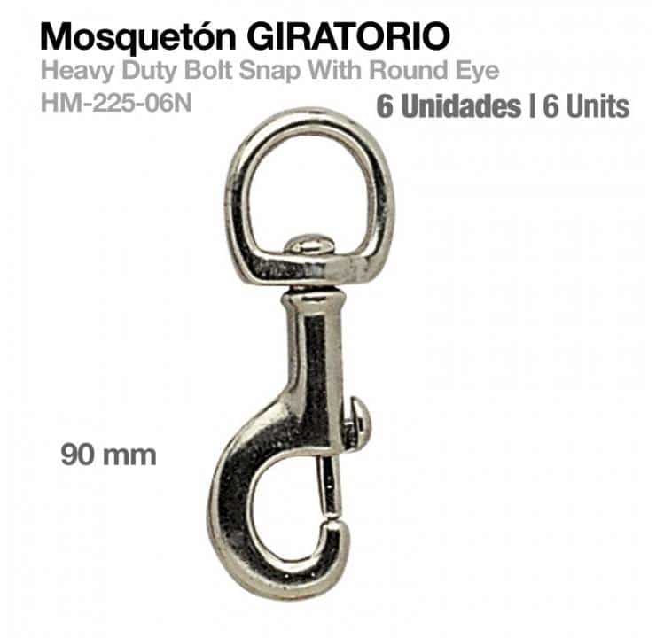 MOSQUETÓN GIRATORIO HM-225-06N 6uds - Tienda Hípica Online | D’Hispania ®