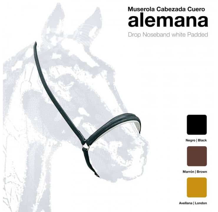 MUSEROLA CABEZADA CUERO ALEMANA - Tienda Hípica Online | D’Hispania ®