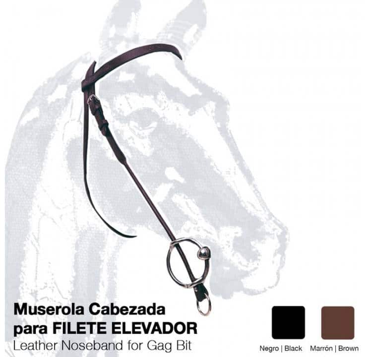 MUSEROLA CABEZADA FILETE ELEVADOR - Tienda Hípica Online | D’Hispania ®