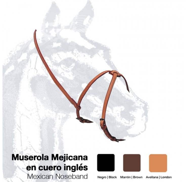 MUSEROLA MEJICANA CUERO INGLÉS - Tienda Hípica Online | D’Hispania ®
