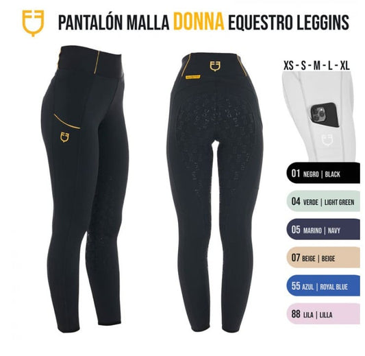 PANTALÓN MALLA DONNA EQUESTRO LEGGINS ETW00047 - Tienda Hípica Online | D’Hispania ®