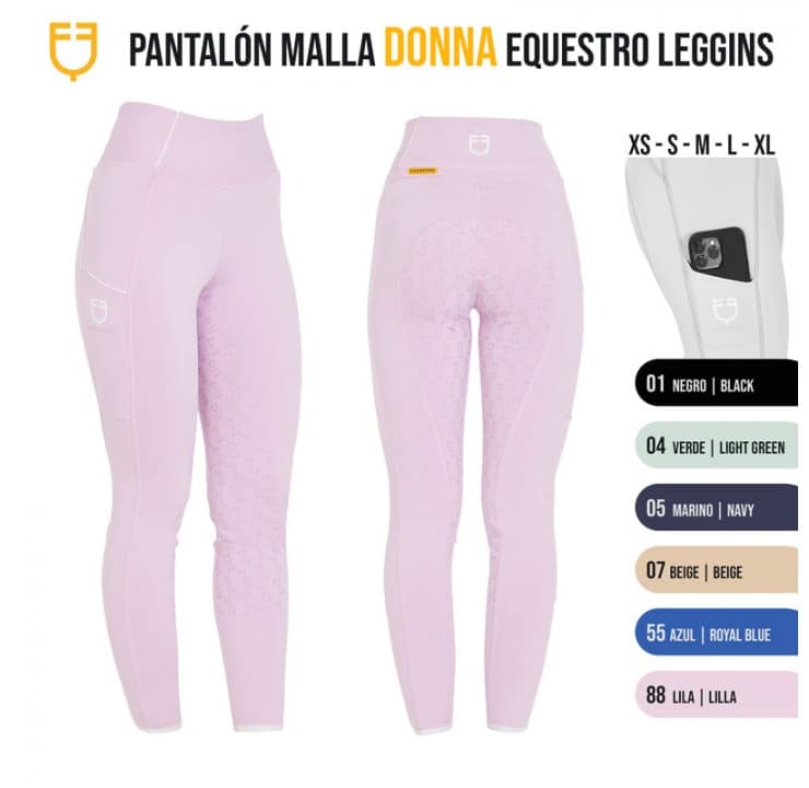 PANTALÓN MALLA DONNA EQUESTRO LEGGINS ETW00047 - Tienda Hípica Online | D’Hispania ®