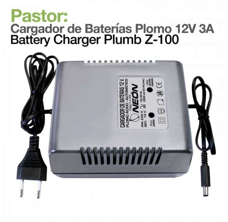 PASTOR: CARGADOR DE BATERÍAS PLOMO Z-100 12V 3A - Tienda Hípica Online | D’Hispania ®