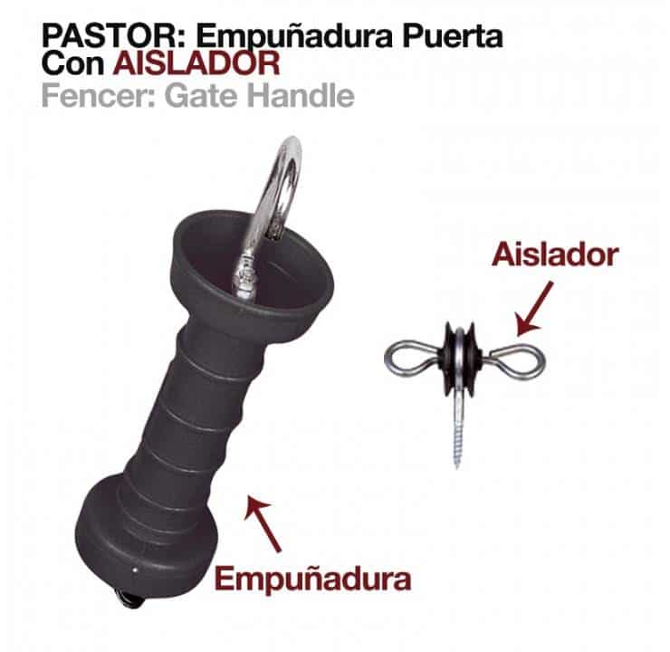 PASTOR: EMPUÑADURA PUERTA CON AISLADOR - Tienda Hípica Online | D’Hispania ®