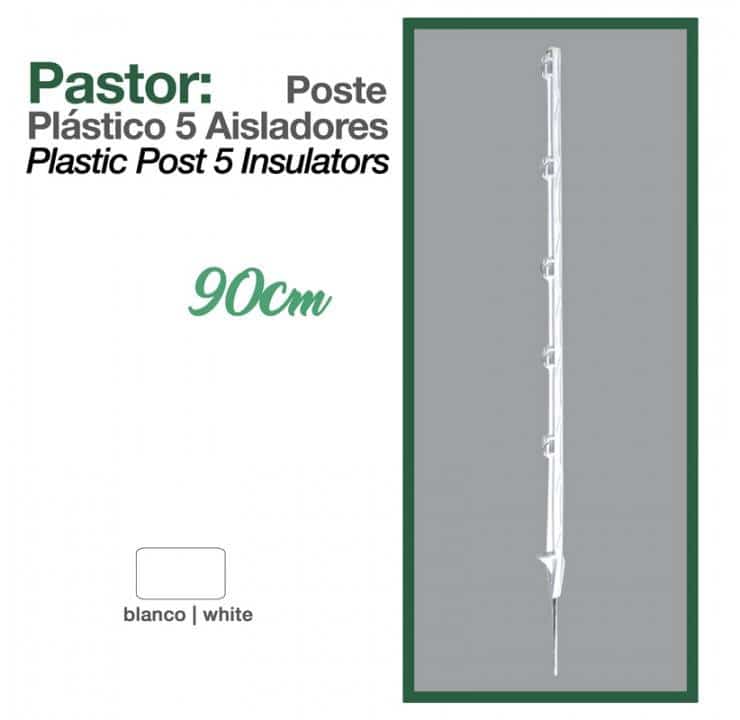 PASTOR: POSTE PLÁSTICO 5 AISLADORES 90cm - Tienda Hípica Online | D’Hispania ®