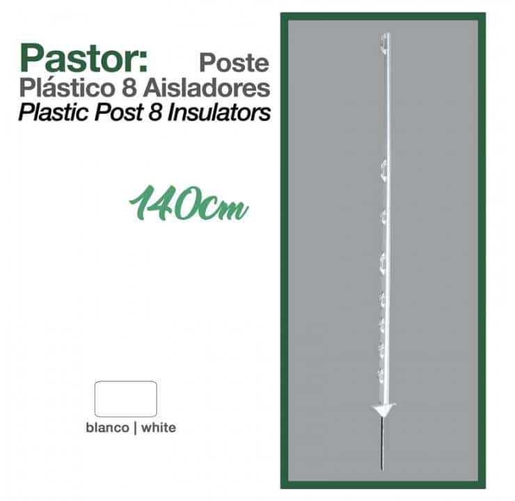 PASTOR: POSTE PLÁSTICO 8 AISLADORES 140cm - Tienda Hípica Online | D’Hispania ®