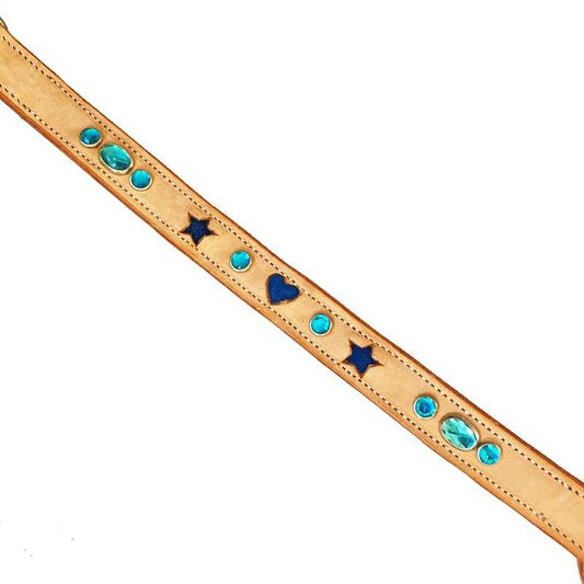 PECHOPETRAL WESTERN CON DECORACIÓN AGUAMARINA - Tienda Hípica Online | D’Hispania ®