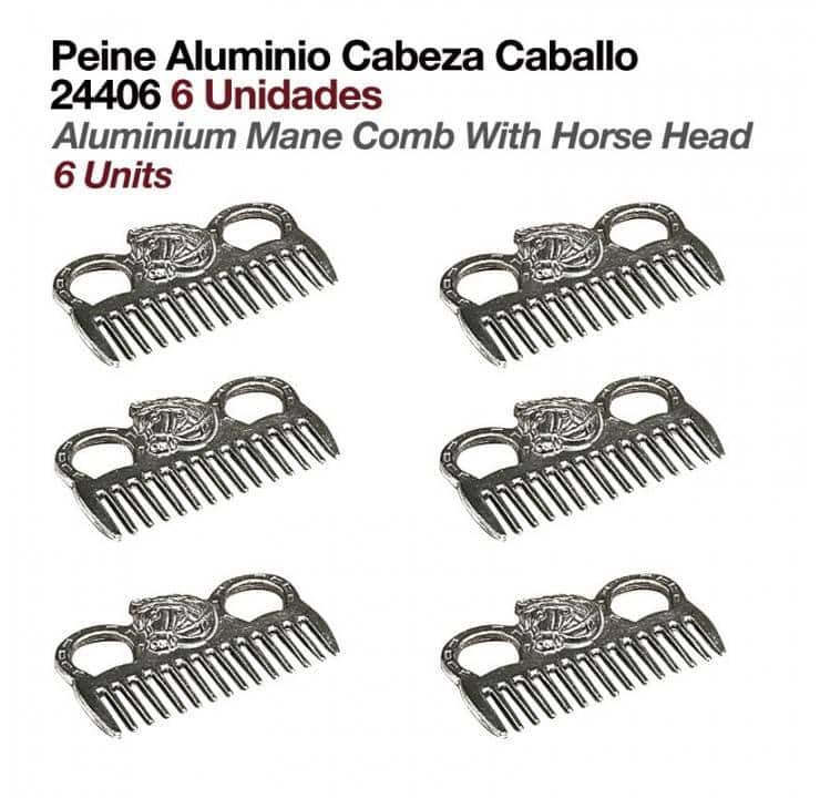 PEINE ALUMINIO CABEZA CABALLO 24406 6uds - Tienda Hípica Online | D’Hispania ®