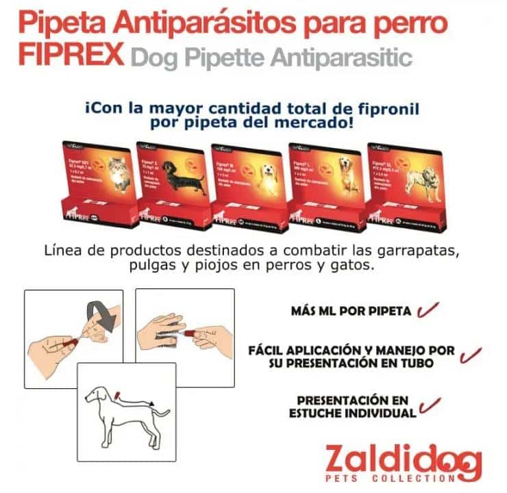 PERRO PIPETA ANTIPARÁSITOS FIPREX - Tienda Hípica Online | D’Hispania ®
