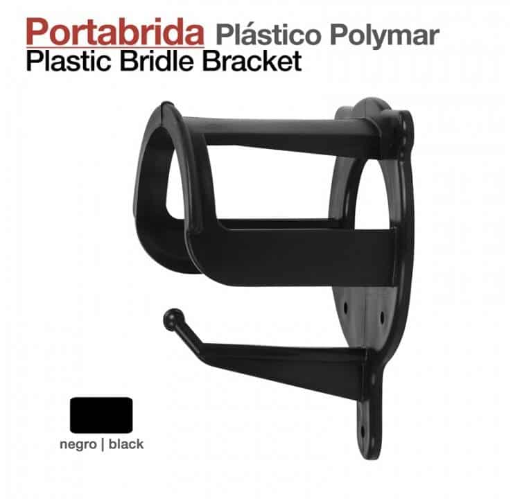 PORTABRIDA PLÁSTICO POLYMAR 36014 NEGRO - Tienda Hípica Online | D’Hispania ®