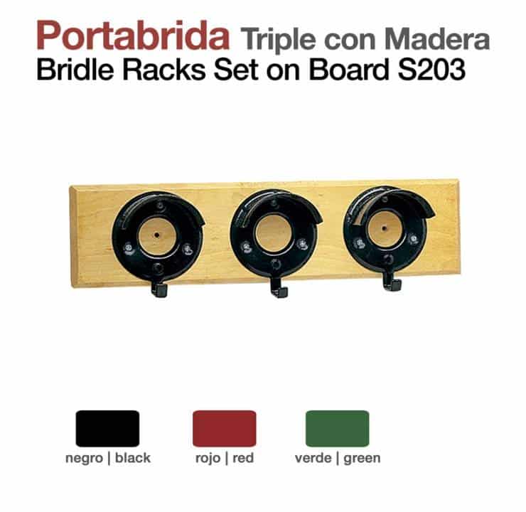 PORTABRIDA TRIPLE CON MADERA STUBBS S203 - Tienda Hípica Online | D’Hispania ®