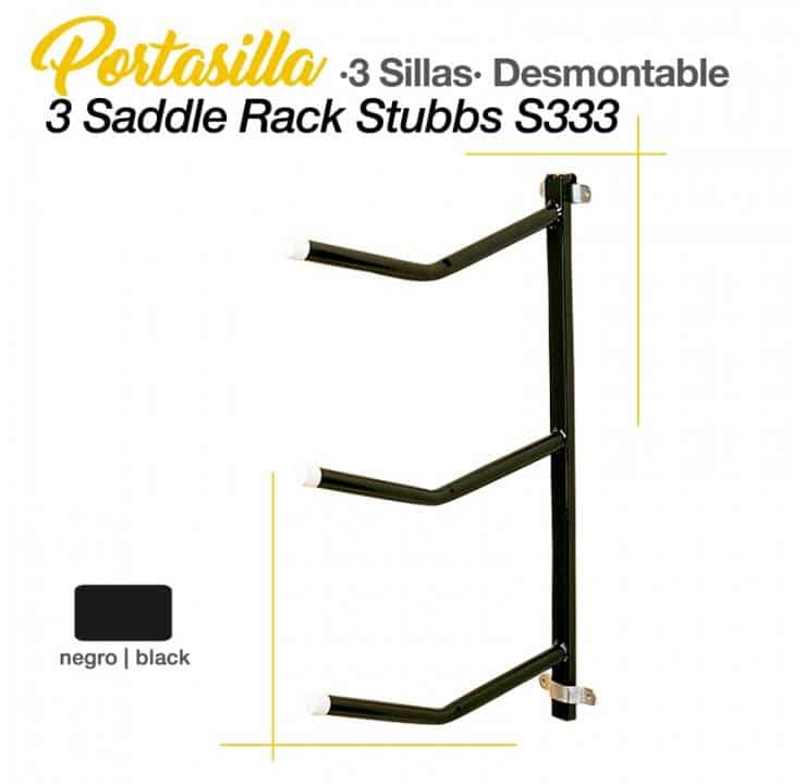 PORTASILLA 3 SILLAS DESMONTABLE STUBBS S333 NEGRO - Tienda Hípica Online | D’Hispania ®