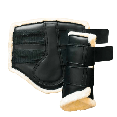 PROTECTOR CUERO SINTÉTICO CON BORREGUILLO - Tienda Hípica Online | D’Hispania ®