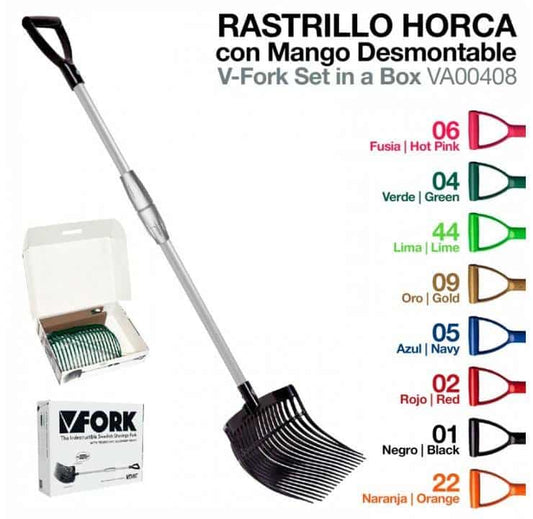 RASTRILLO HORCA CON MANGO DESMONTABLE 408 - Tienda Hípica Online | D’Hispania ®