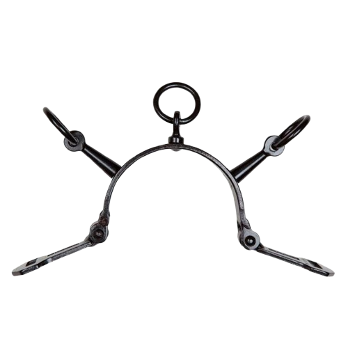 SERRETA VAQUERA PLANA 3 PILARES PAVONADO - Tienda Hípica Online | D’Hispania ®