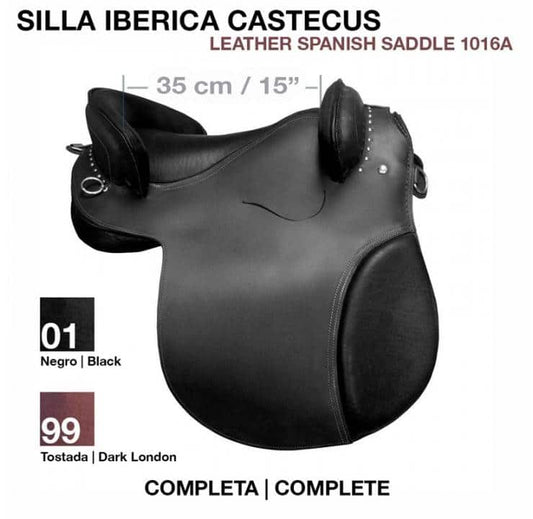SILLA IBERICA CASTECUS COMPLETA - Cuero Auténtico Incluye Accesorios - Tienda Hípica Online | D’Hispania ®
