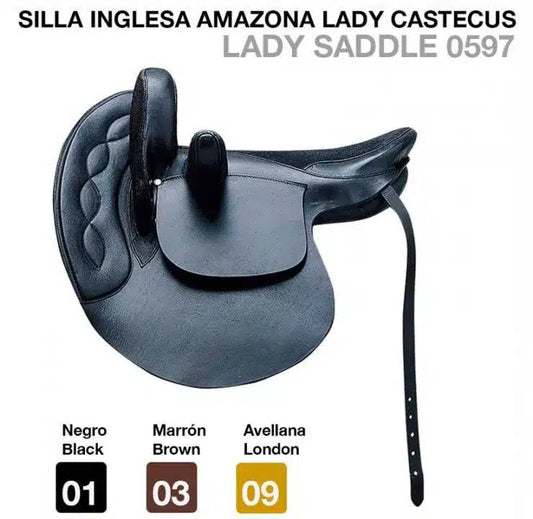 SILLA INGLESA AMAZONA LADY CASTECUS - Comodidad Elegancia Equitación Femenina Premium - Tienda Hípica Online | D’Hispania ®