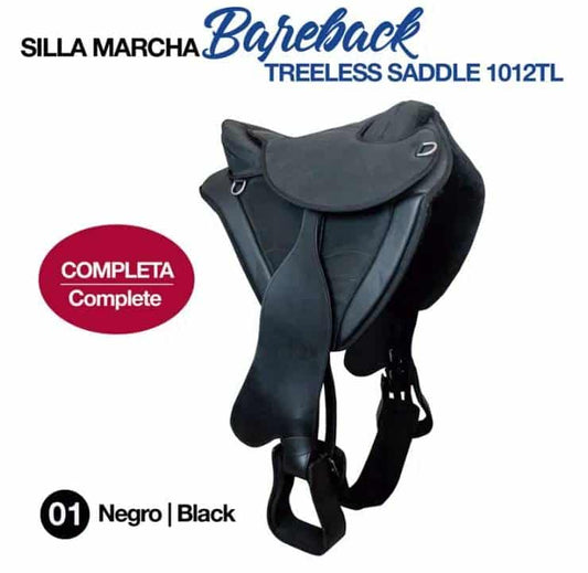 SILLA MARCHA BAREBACK COMPLETA NEGRO - Tienda Hípica Online | D’Hispania ®