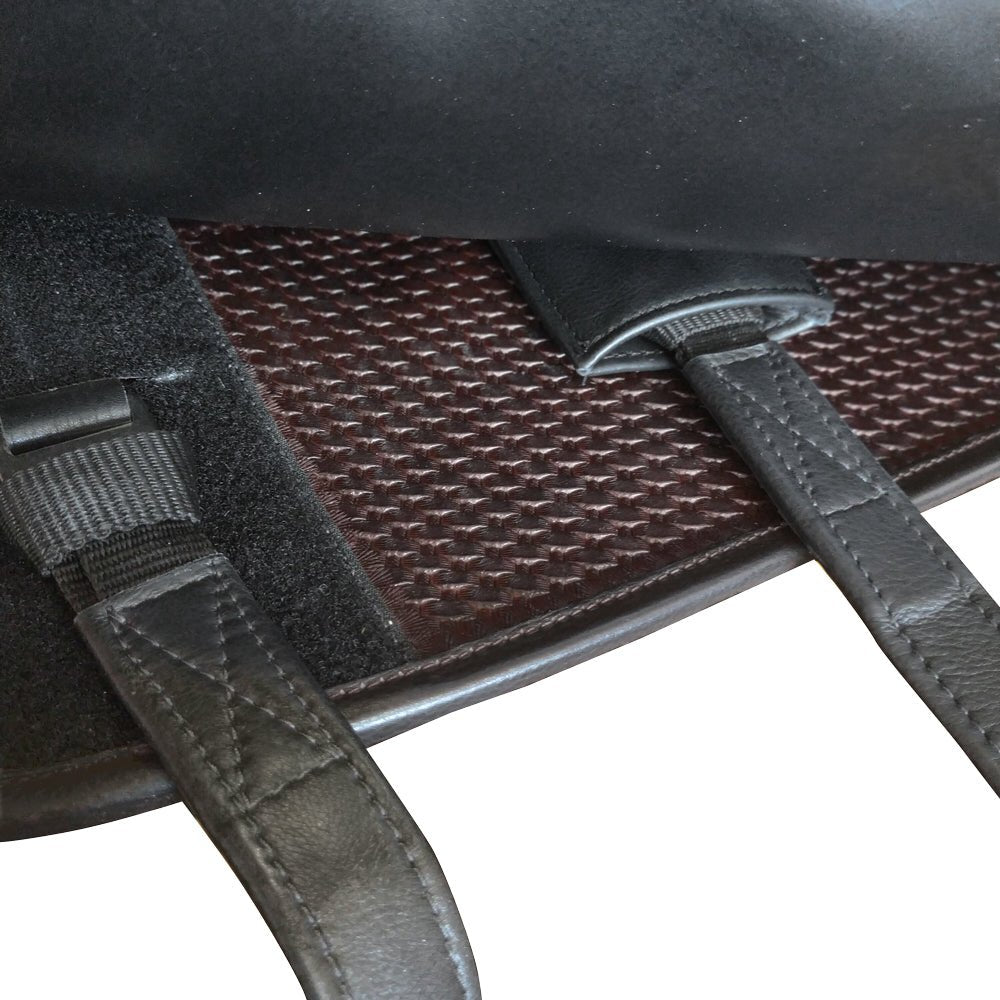 SILLA MEDIEVAL ESPAÑOLA AZSH786 NEGRO - Estética Medieval Repujados Tradicionales Treeless - Tienda Hípica Online | D’Hispania ®