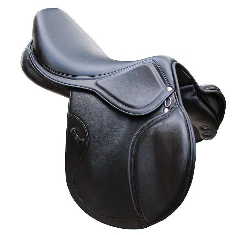 SILLA SALTO OMEGA CUERO DOBLE CON PUENTES INTERCAMBIABLES - Tienda Hípica Online | D’Hispania ®