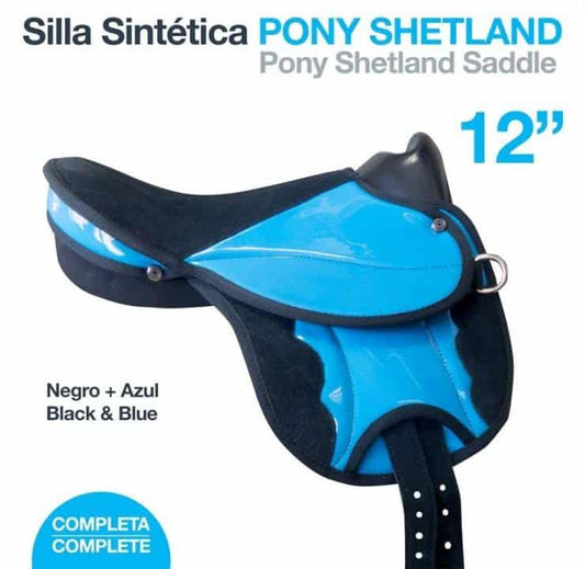 SILLA SINTÉTICA PONY SHETLAND COMPLETA 12" - Tienda Hípica Online | D’Hispania ®