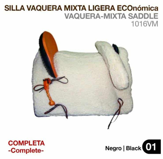 SILLA VAQUERA MIXTA LIGERA ECO. (COMPLETA) NEGRO - Tienda Hípica Online | D’Hispania ®