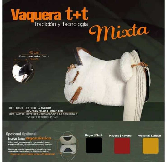 SILLA ZALDI C. VAQUERA TRADICIONAL MIXTA T+T - Concepto Tradición Tecnología Innovación - Tienda Hípica Online | D’Hispania ®