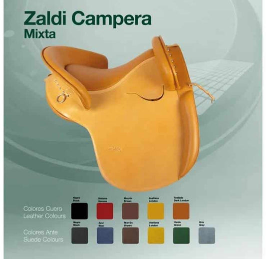 SILLA ZALDI CAMPERA MIXTA - Adaptación Caballos Alta Escuela Doma Vaquera Tradicional - Tienda Hípica Online | D’Hispania ®