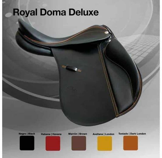 SILLA ZALDI DOMA ROYAL DOMA DELUXE - Iniciación Doma Clásica Rodillera Exterior Tecnología Avanzada - Tienda Hípica Online | D’Hispania ®