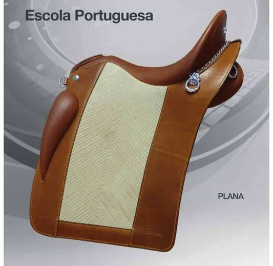 SILLA ZALDI P. ESCOLA PORTUGUESA PLANA - Estética Auténtica Portuguesa Piel Europea 6 Tallas - Tienda Hípica Online | D’Hispania ®