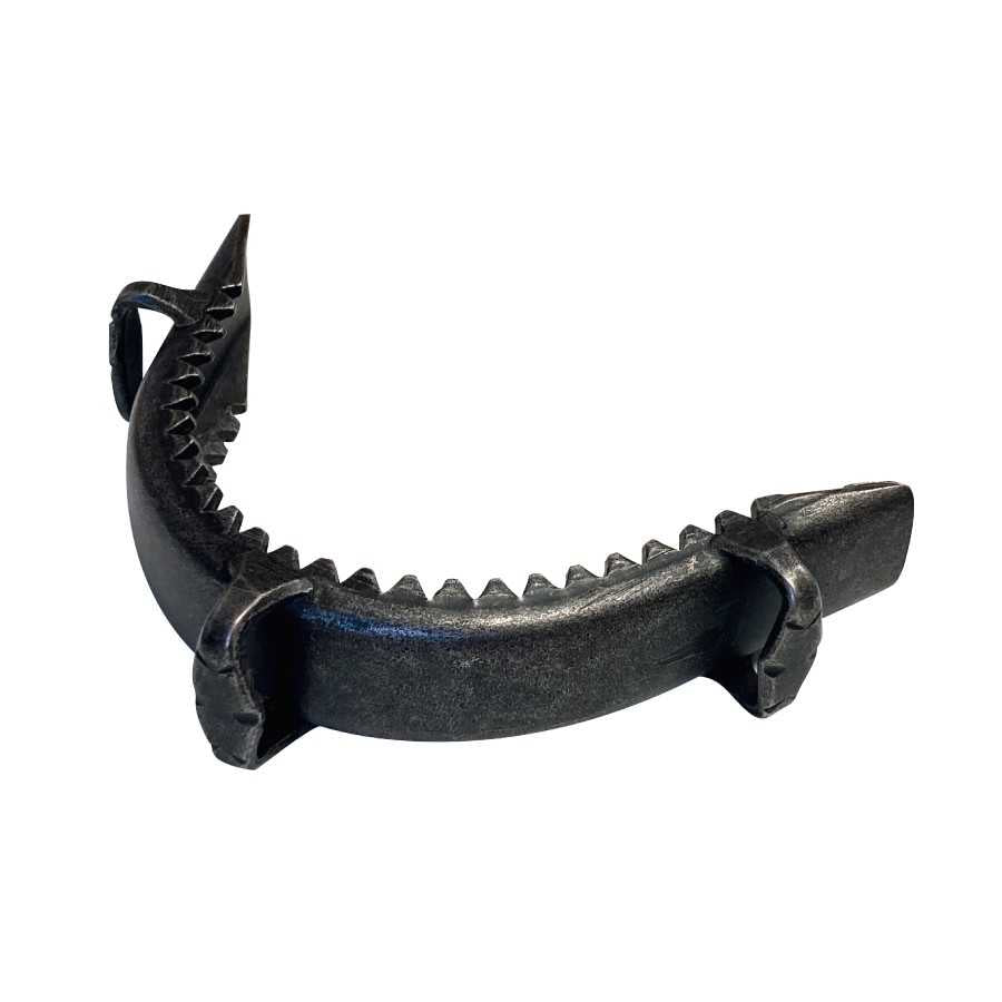 Serreta de muserola de fragua con dientes pasadores metálicos, chapa 3 mm - Tienda Hípica Online | D’Hispania ®