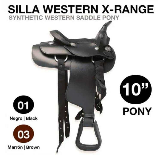 Silla Western X-Range 10 - Silla Western Pony 26cm Asiento 21cm - Tienda Hípica Online | D’Hispania ®