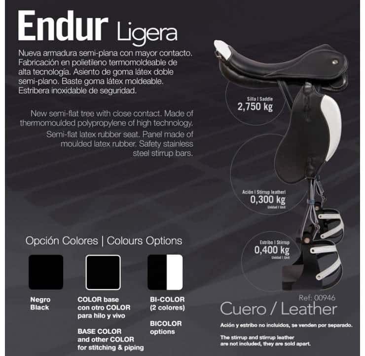 Silla Zaldi Raid Endur Ligera Cuero - 3.1Kg Tecnología T+T - Tienda Hípica Online | D’Hispania ®