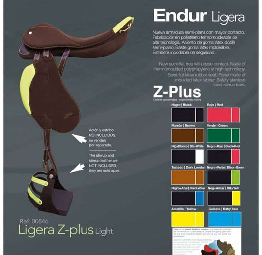 Silla Zaldi Raid Endur Ligera Z-Plus - 2.75Kg Tecnología T+T - Tienda Hípica Online | D’Hispania ®