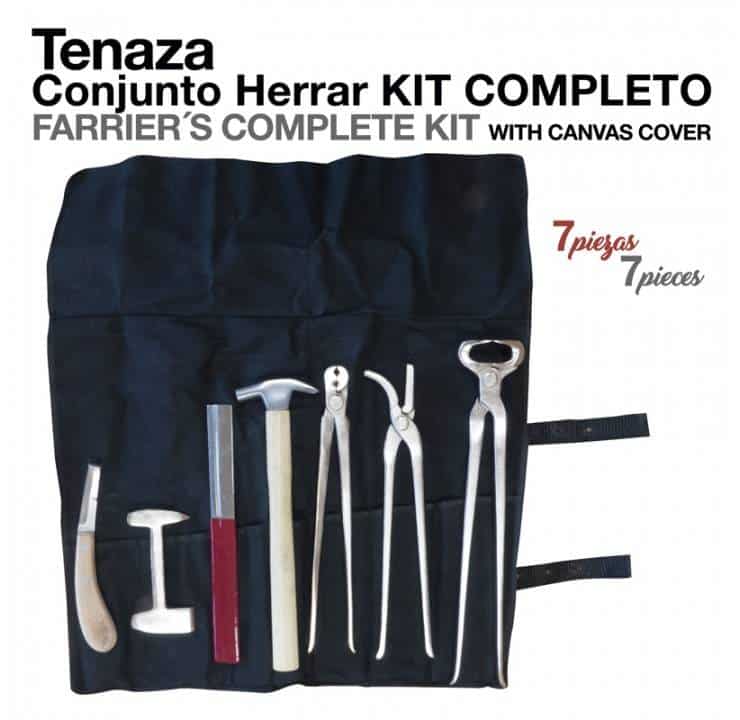 TENAZA CONJUNTO HERRAR KIT COMPLETO 7 piezas - Tienda Hípica Online | D’Hispania ®